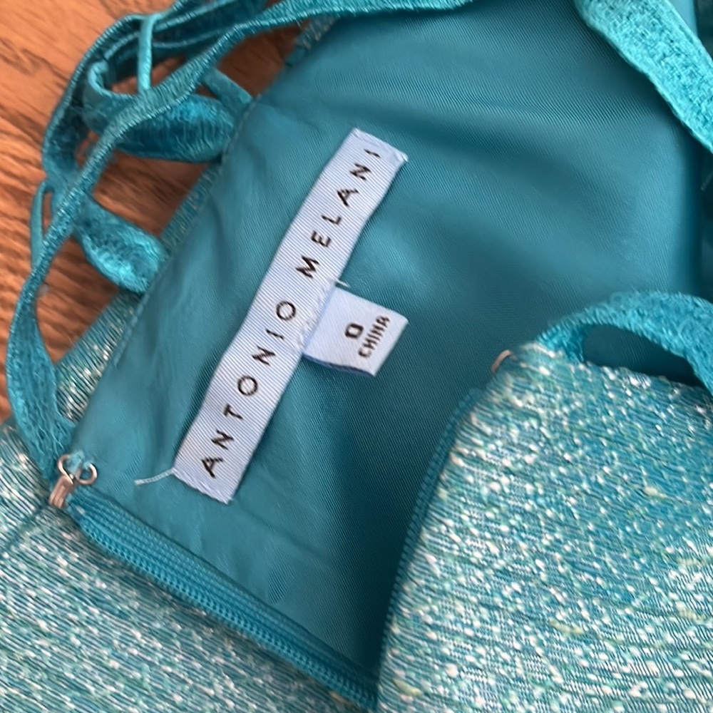 Antonio Melani size 0 Turquoise blue dress - Picture 8 of 8